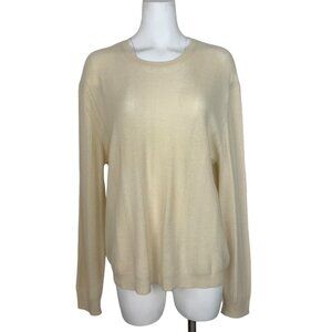 TSE Cashmere Sweater XL Cream Ivory Long Sleeve Pullover Crewneck Heritage Fall
